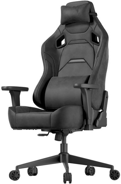 JUMMICO Gaming Stuhl ergonomisch mit 3D Armlehne & Wider Backrest for Gaming, Veloursleder Schwarz