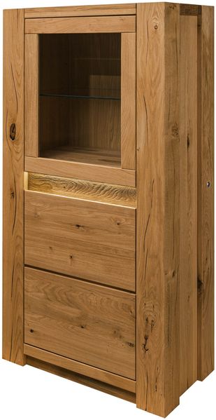Highboard Wildeiche 73x40x142 braun geölt KENT #306