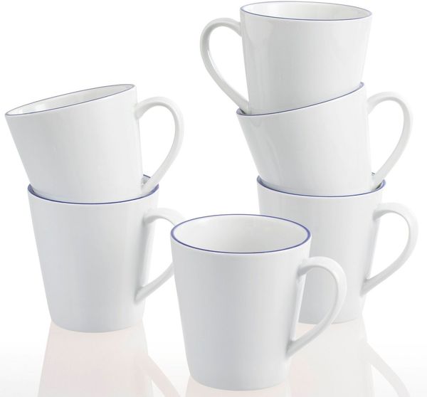 Retsch Arzberg Becher Heike Blaurand, 6-tlg, Porzellan, 6-teilig, Made in Germany