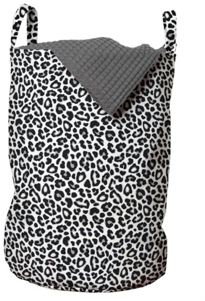 Abakuhaus Wäschesäckchen Wäschekorb mit Griffen Kordelzugverschluss für Waschsalons, Geometrisch Leopard Jaguar Haut wie