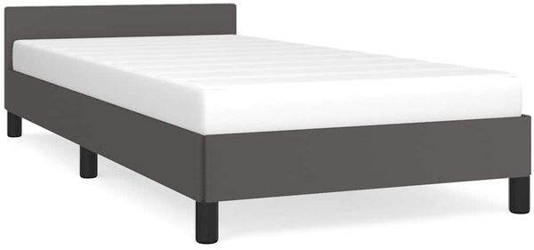 Einzelbettgestell Design für Erwachsene mit Kopfteil ohne Matratze Grau 100x200 cm d3081e