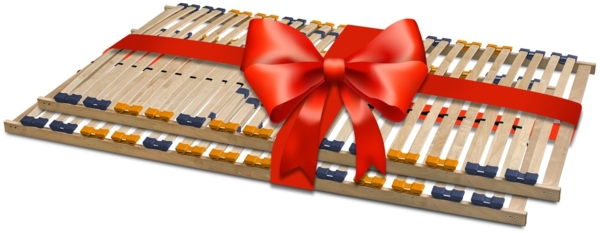 Coemo 2er Set Lattenrost MULTIRA 100x200 cm starr für Partner 7-Zonen 28 Leisten Härtegrad verstellbar Selbstmontage