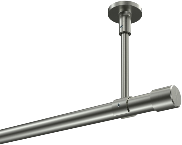 Gardinenstangen-Set Sonette Santo 160 cm, 1-läufig, 20 mm Ø Edelstahl-Optik