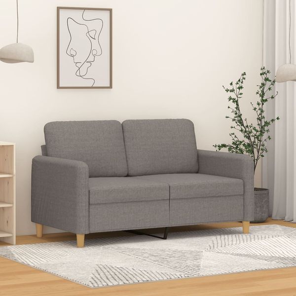 vidaXL 2-Sitzer-Sofa Taupe 120 cm Stoff 359477
