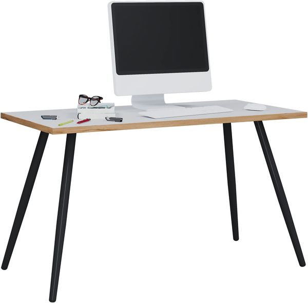VCM Schreibtisch Salia 920930 Weiß / Honig-Eiche H. 70 x B. 138 x T. 80 cm