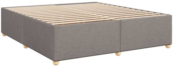 vidaXL Boxspringbett mit Matratze Taupe 180x200 cm Stoff 3289070 Bild 9