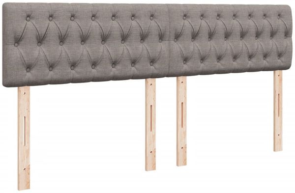 vidaXL Boxspringbett mit Matratze Taupe 180x200 cm Stoff 3289070 Bild 12