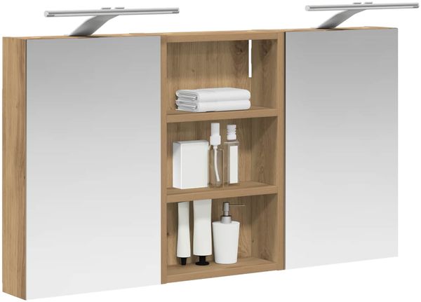 vidaXL Badezimmerschrank-Set 3 pcs 90 x 10,5 x 50 cm Holzwerkstoff 3403679 Bild 3