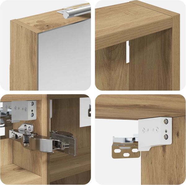 vidaXL Badezimmerschrank-Set 3 pcs 90 x 10,5 x 50 cm Holzwerkstoff 3403679 Bild 10