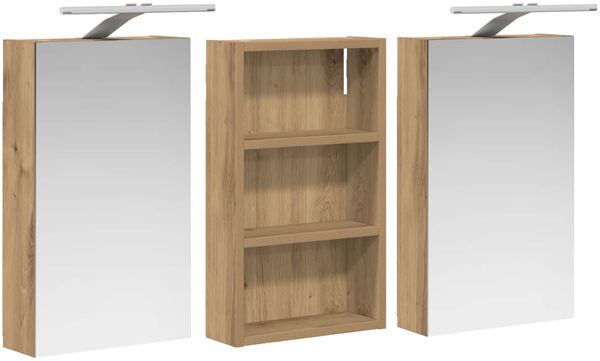 vidaXL Badezimmerschrank-Set 3 pcs 90 x 10,5 x 50 cm Holzwerkstoff 3403679 Bild 5