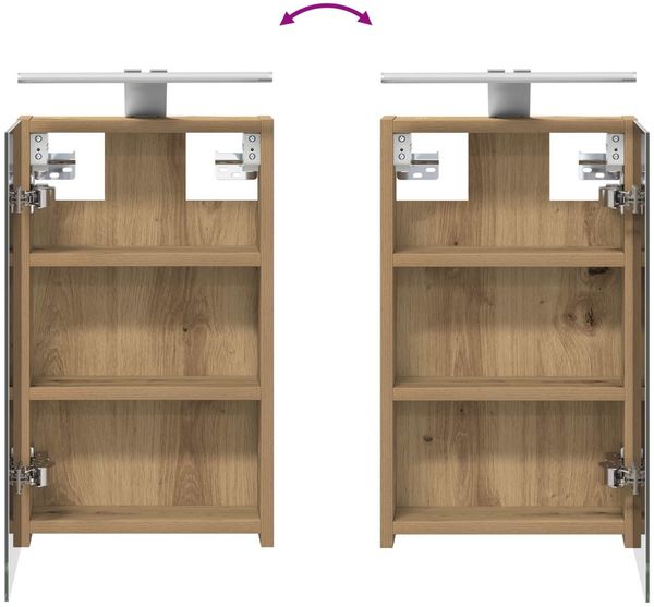 vidaXL Badezimmerschrank-Set 3 pcs 90 x 10,5 x 50 cm Holzwerkstoff 3403679 Bild 12