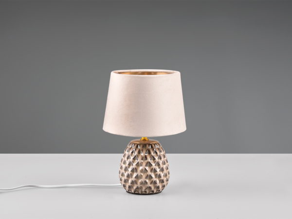 Trio Leuchten Tischleuchte Ariana E14, beige, Keramik Bild 4