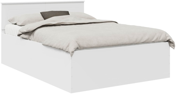 vidaXL Bettrahmen mit Kopfteil Weiß 160x200 cm Holzwerkstoff 3408557