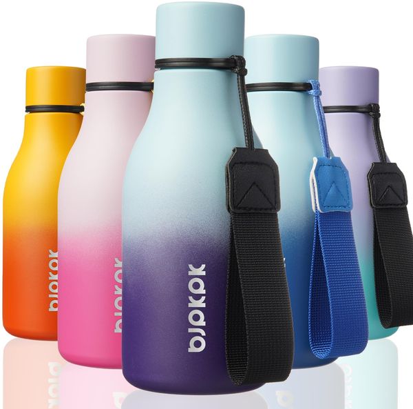BJPKPK Isolierte Wasserflaschen, 350 ml Edelstahl Metall Trinkflasche Mit Trageriemen, BPA Frei Wasserdicht Thermos, Flaschen, Wiederverwendbare Thermosflasche Für Sport & Reisen, Ozean Traum