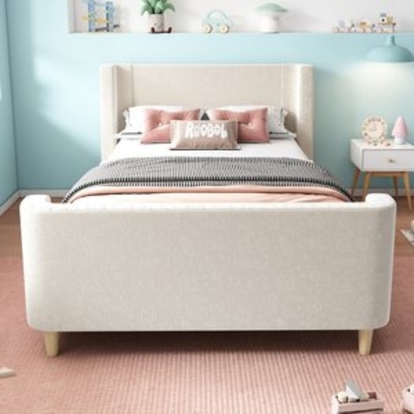 BlingBin Einzelbett (1-tlg, Kinderbett Polsterbett 90 x 200 cm mit kosmischem Muster), Für Jungen & Mädchen, Samt (Ohne Matratze) Bild 6