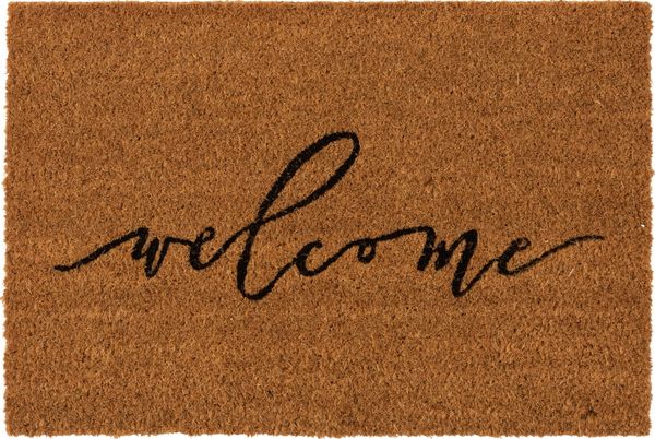 Fußmatte Welcome Kokos Naturell / Schwarz