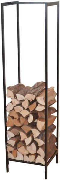 Kaminholzregal Taarbæk 140x35x35cm Schwarz [en. casa]