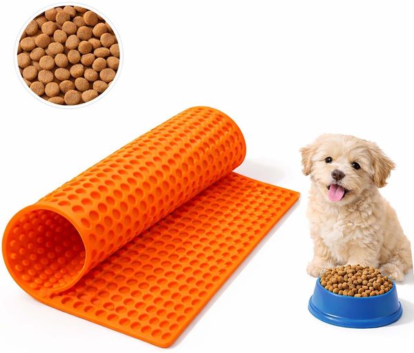 BURI Backmatte 39,5 x 27,7 cm Hundekekse für Mini Halbkugel (1cm Ø) Leckerlis, Silikon Backform, Backunterlage für Backblech, Diätmatte, Hitzebeständig, Lebensmittelecht