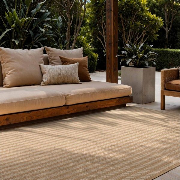 Ted Baker Teppich Linley, Wendeteppich, rechteckig, Höhe: 8 mm, Designteppich, Wetterfest, Pflegeleicht, Modern, Wohnzimmer, Terrasse