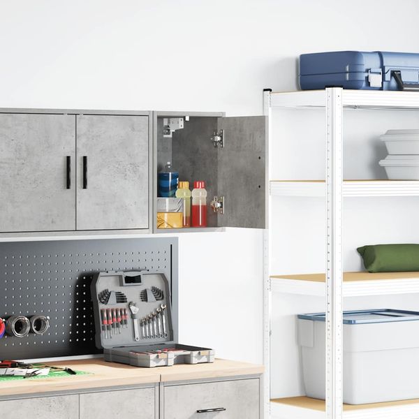 vidaXL Garagen-Wandschrank Betongrau Holzwerkstoff 860613