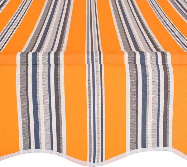 vidaXL Einziehbare Markise Handbetrieben 150 cm Gelb/Blau Gestreift 43225 Bild 5