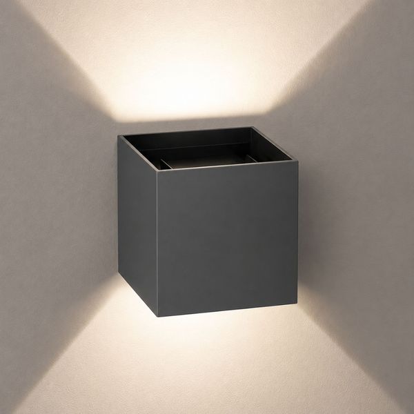 s.luce Ixa LED Wandlampe verstellbare Winkel Innen & Außen IP44 Anthrazit