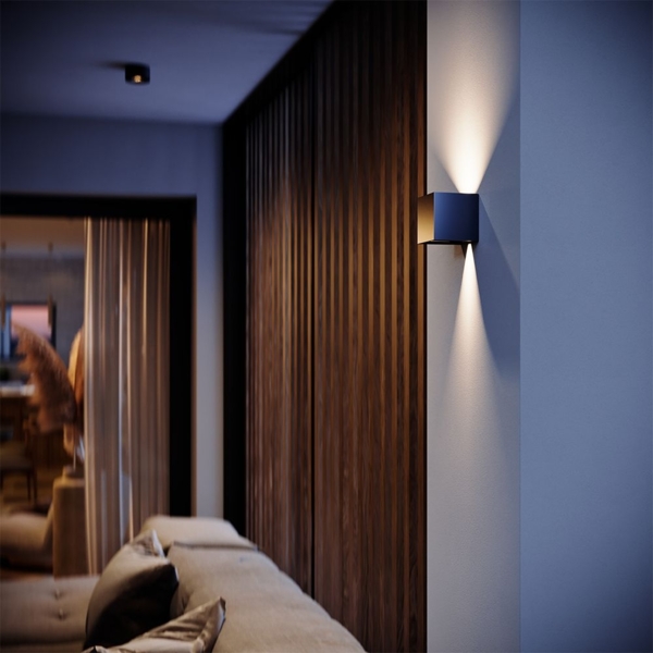 s.luce Ixa LED Wandlampe verstellbare Winkel Innen & Außen IP44 Anthrazit Bild 2