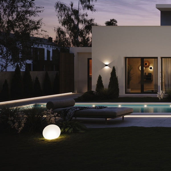 s.luce Ixa LED Wandlampe verstellbare Winkel Innen & Außen IP44 Anthrazit Bild 11