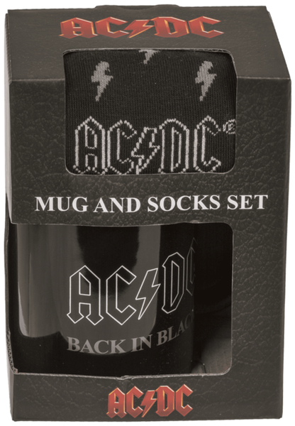 AC/DC Set Geschenkset Tasse und Socken Strümpfe Fanartikel