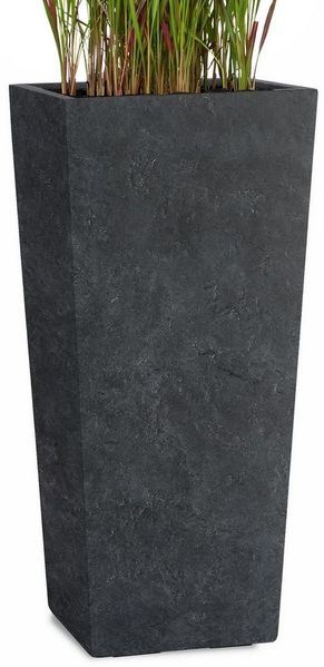 Pflanzwerk® Pflanzkübel CONIC Premium Blumenkübel Pflanzsäule Fiberglas mit Lotus-Effekt, Fiberglas - Handgefertigt - Rechteckig - Frostbeständig