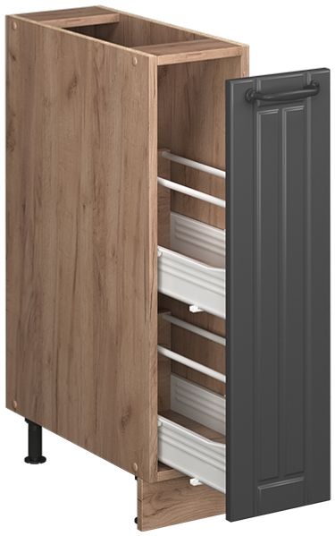 Apothekerschrank Fame-Line Dunkelgrau/Goldkraft Eiche 20 cm, AP Anthrazit Vicco Bild 6