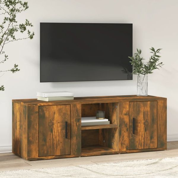 vidaXL TV-Schrank Räuchereiche 100x31,5x35 cm Holzwerkstoff 819433