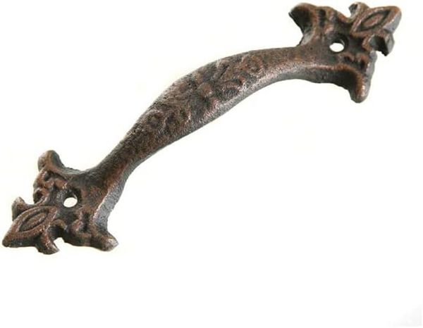 LB H&F Lilienburg Möbelgriff Möbelgriff Türgriff Retro Türknauf Schrankgriffe Griffe Torgriff (Schrank Zubehör Kommode Griff diy reparieren basteln Möbel Beschläge Antike Küchenschrankgriff Vintage Landhaus Metall Eisen, Metall Gusseisen Nostalgie Anti...