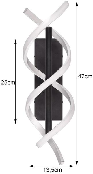 LED Wandleuchte SEQUENCE dimmbar Lichtfarbe einstellbar Silber 47cm Bild 4