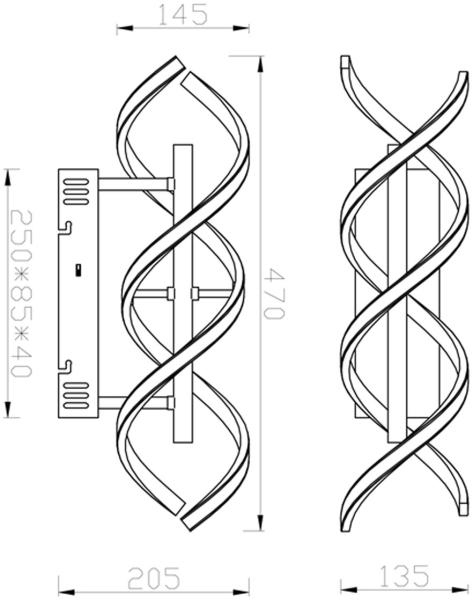 LED Wandleuchte SEQUENCE dimmbar Lichtfarbe einstellbar Silber 47cm Bild 9