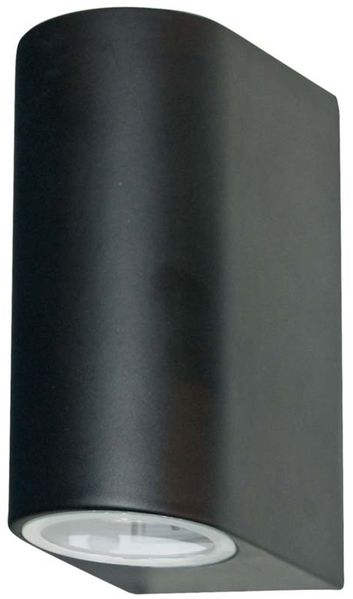 LED Up & Down Wandleuchte, Schwarz, H 15 cm