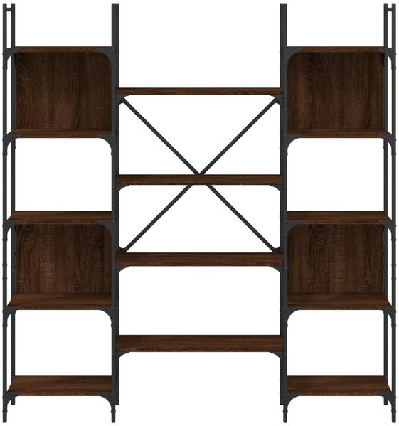 vidaXL Bücherregal Braun Eichen-Optik 155,5x24x166,5 cm Holzwerkstoff 838862 Bild 5