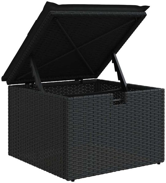 vidaXL 9-tlg. Garten-Sofagarnitur mit Kissen Schwarz Poly Rattan 3325884 Bild 11