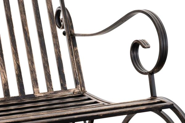 Schaukelstuhl ANNA 2er Set Antik Outdoor - 56x90x94cm, Metall, Bronze | Gartenstuhl Liegestuhl Relaxstuhl Garten Terrasse Bild 7