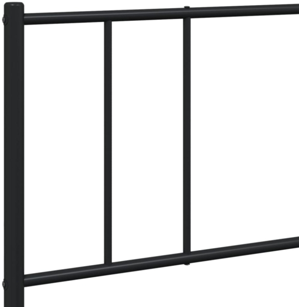 vidaXL Bettgestell mit Kopf- und Fußteil Metall Schwarz 183x213 cm 352503 Bild 5