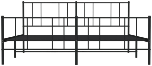 vidaXL Bettgestell mit Kopf- und Fußteil Metall Schwarz 183x213 cm 352503 Bild 9
