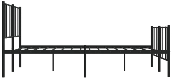 vidaXL Bettgestell mit Kopf- und Fußteil Metall Schwarz 183x213 cm 352503 Bild 2