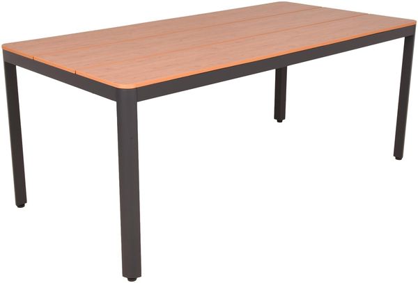 Gartentisch LISA - Kunststoff, Braun, 180x91x74cm | Terrassentisch Wetterfest Outdoor Tisch