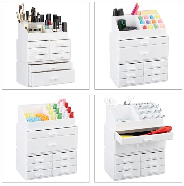 Relaxdays Make Up Organizer mit 8 Schubladen Bild 3