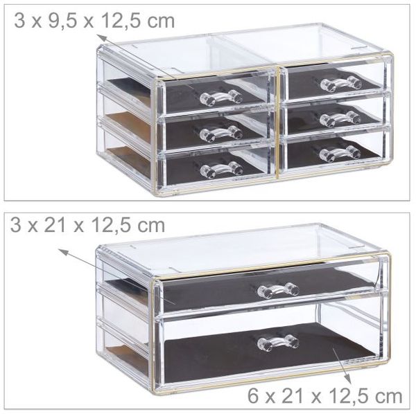 Relaxdays Make Up Organizer mit 8 Schubladen Bild 6