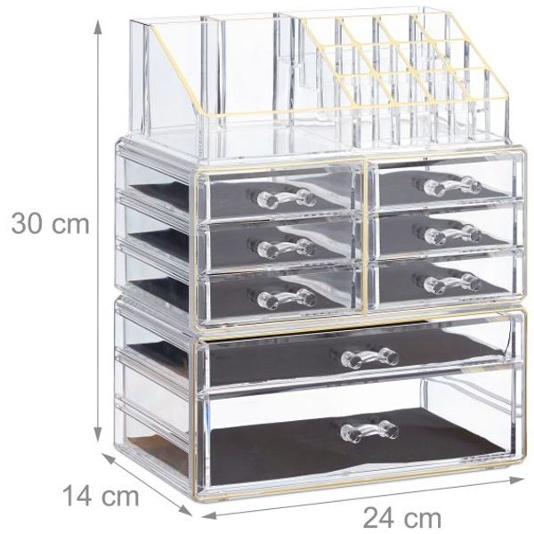 Relaxdays Make Up Organizer mit 8 Schubladen Bild 4