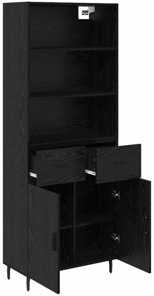vidaXL Highboard Schwarz Eichen-Optik 69,5 x 34 x 180 cm 3416120 Bild 4