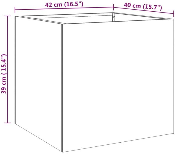 vidaXL Pflanzkübel Silbern 42x40x39 cm Edelstahl 841555 Bild 10