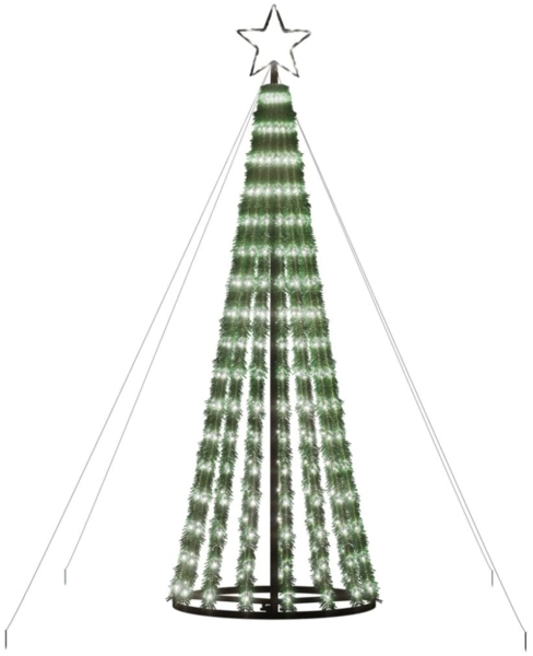 vidaXL Weihnachtsbaum Kegelform 275 LEDs Kaltweiß 180 cm
