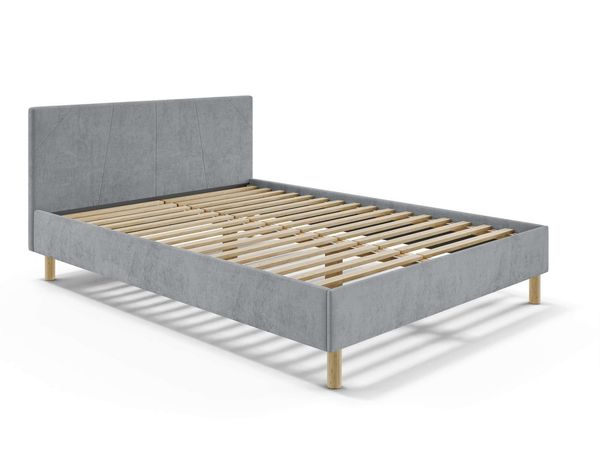 Home affaire Collection Polsterbett Albybyn, Bettgestell mit Kopfteil und Lattenrost, in 2 Breiten, ohne Bettkasten und Matratze, in 2 Breiten- 140 und 160 cm